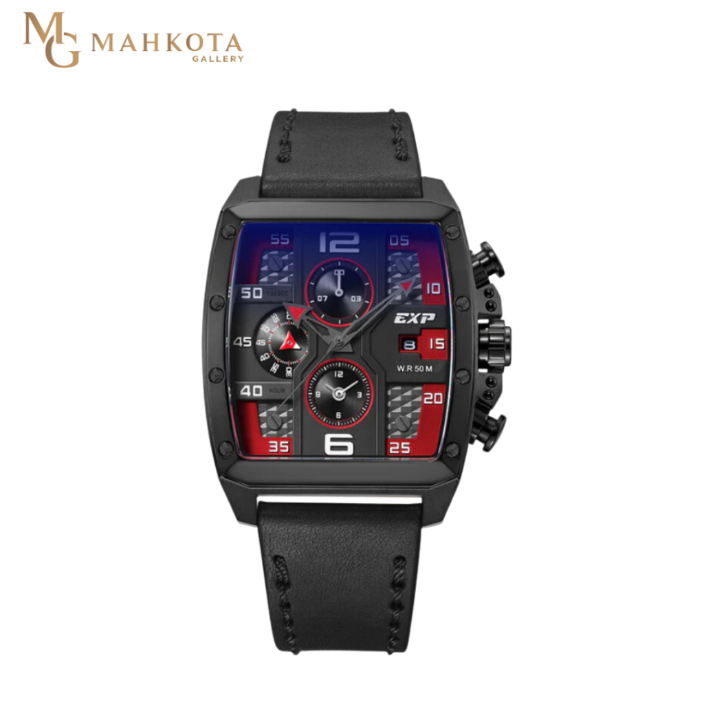 Jam Tangan Pria Kotak Chronograph Aktif S. Expedition Seri E6636 Original dan Bergaransi