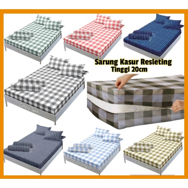 Sarung Kasur Resleting Sprei Resleting Sarung Kasur Busa ukuran no 4 no 3 no 2 no 1