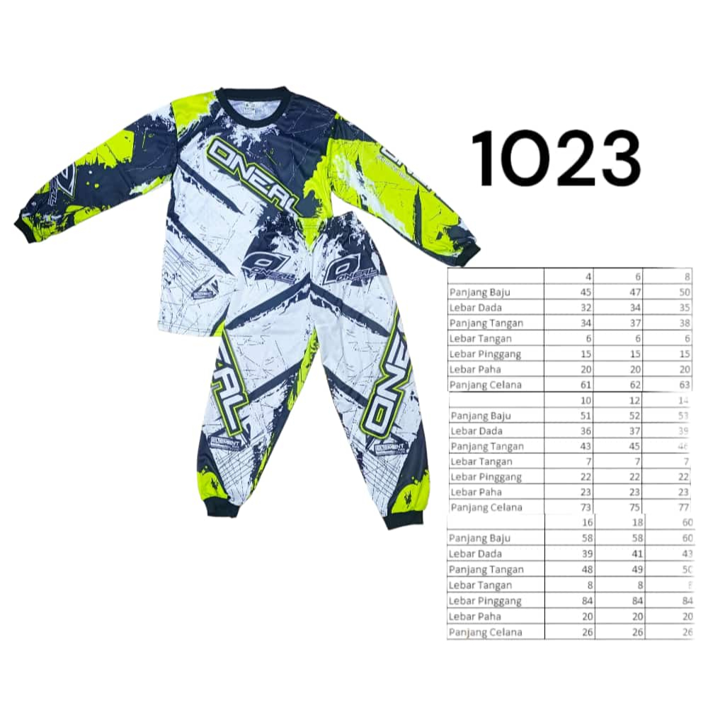 kaos jersey stelan anak-setelan  kaos baju sepeda anak 1023