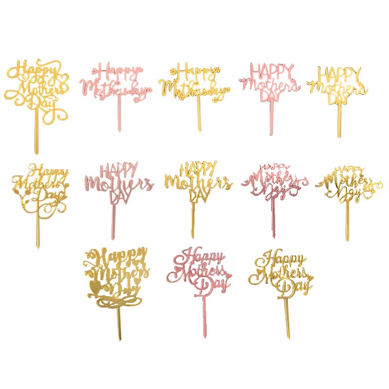 CAKE TOPPER AKRILIK MOTHER DAY HIASAN KUE HAPPY MOTHERS DAY DEKORASI HARI IBU ACRYLIC