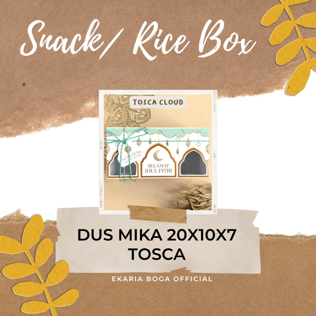 SNACK BOX/ RICE BOX | DUS KUE | LEBARAN | DUS MIKA 20X10X7 TOSCA