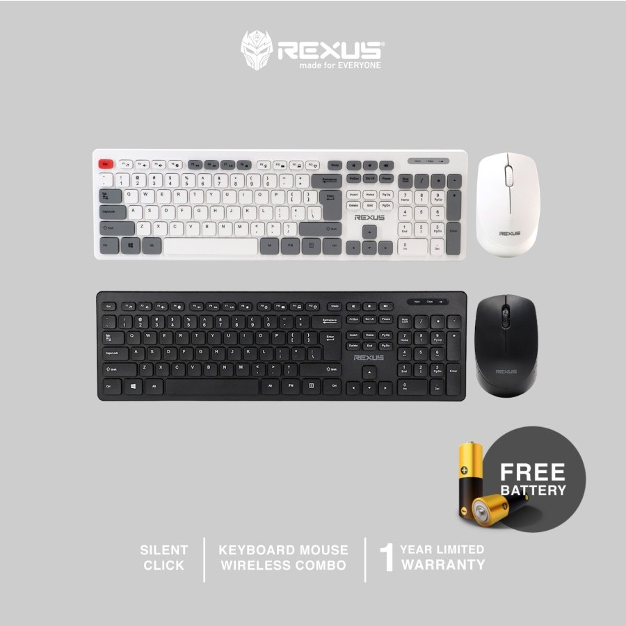 Rexus KM8 Bundle Combo Office Keyboard + Mouse Wireless