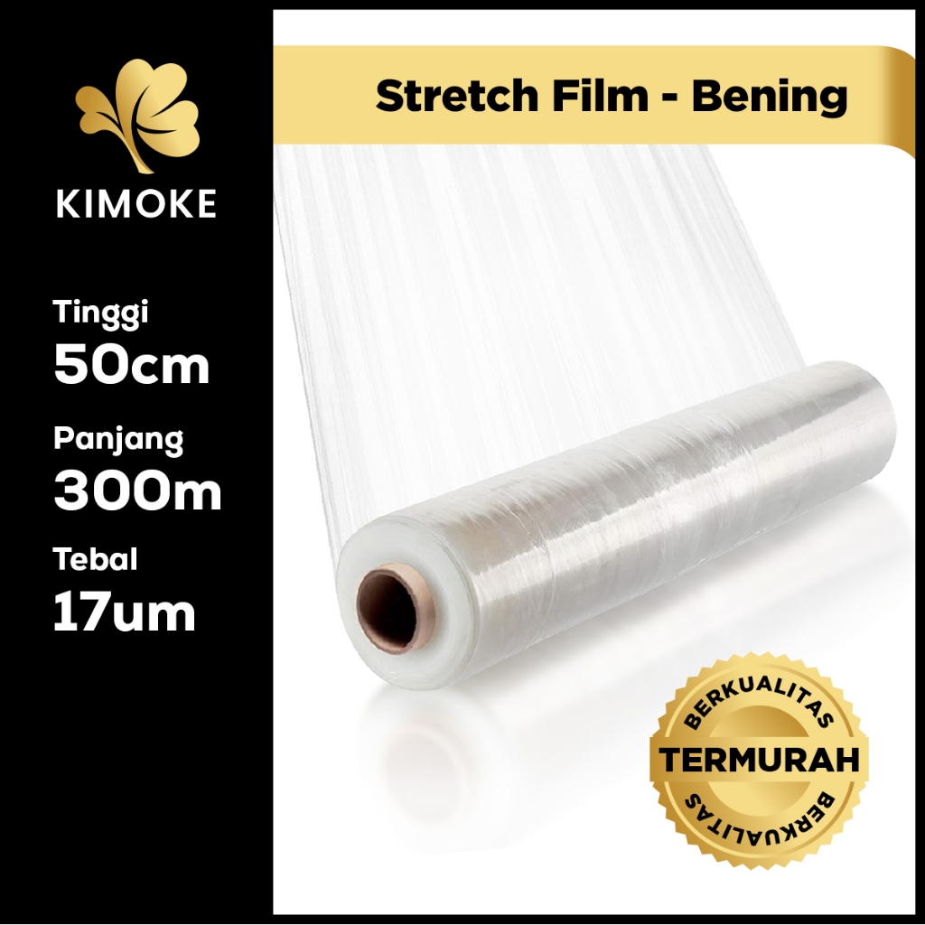 

KIMOKE Plastik Wrapping Stretch Film 50 cm x 300 m (17 mic)