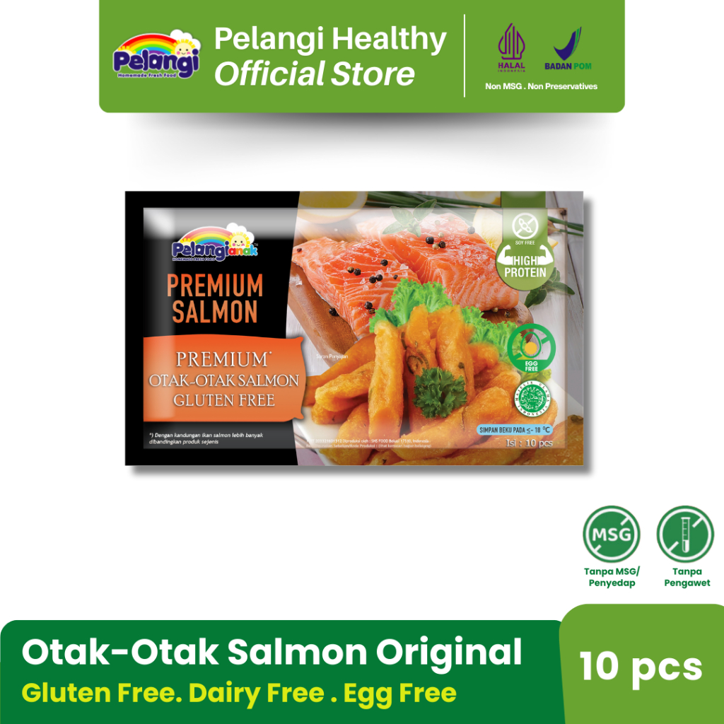 

PELANGI Otak-Otak Ikan Salmon Premium Gluten Free - Egg Free - Dairy Free - No MSG No Preservatives
