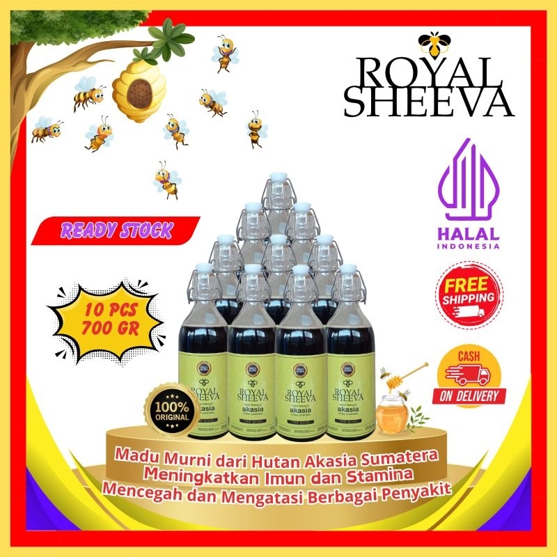 

PROMO BUNDLE 10 pcs Madu Murni Royal Sheeva 700gr | Premium Asli 100% Halal MUI dari Hutan Akasia Sumatera