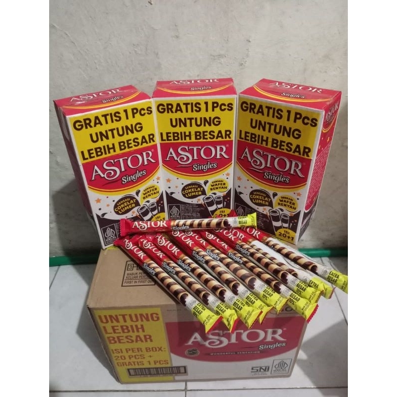 

astor singles kemasan baru 1 box isi 20+1 pcs