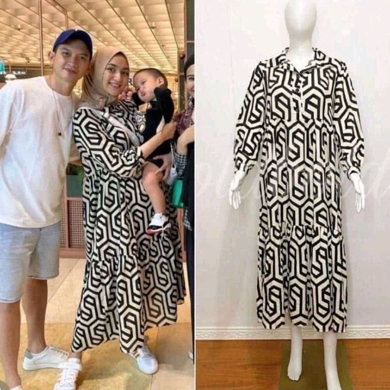 Midi Dress Muslim Midi Dress Rayon Midi Dress Motif Dress Motif Gamis Wanita Dress Muslim Wanita Gam