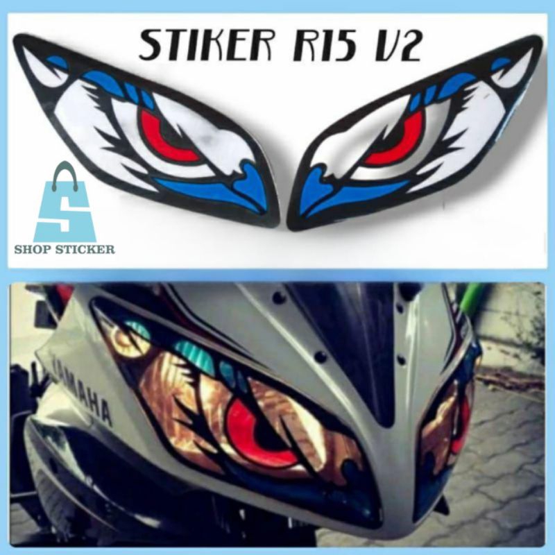 Stiker lampu depan R15 v2