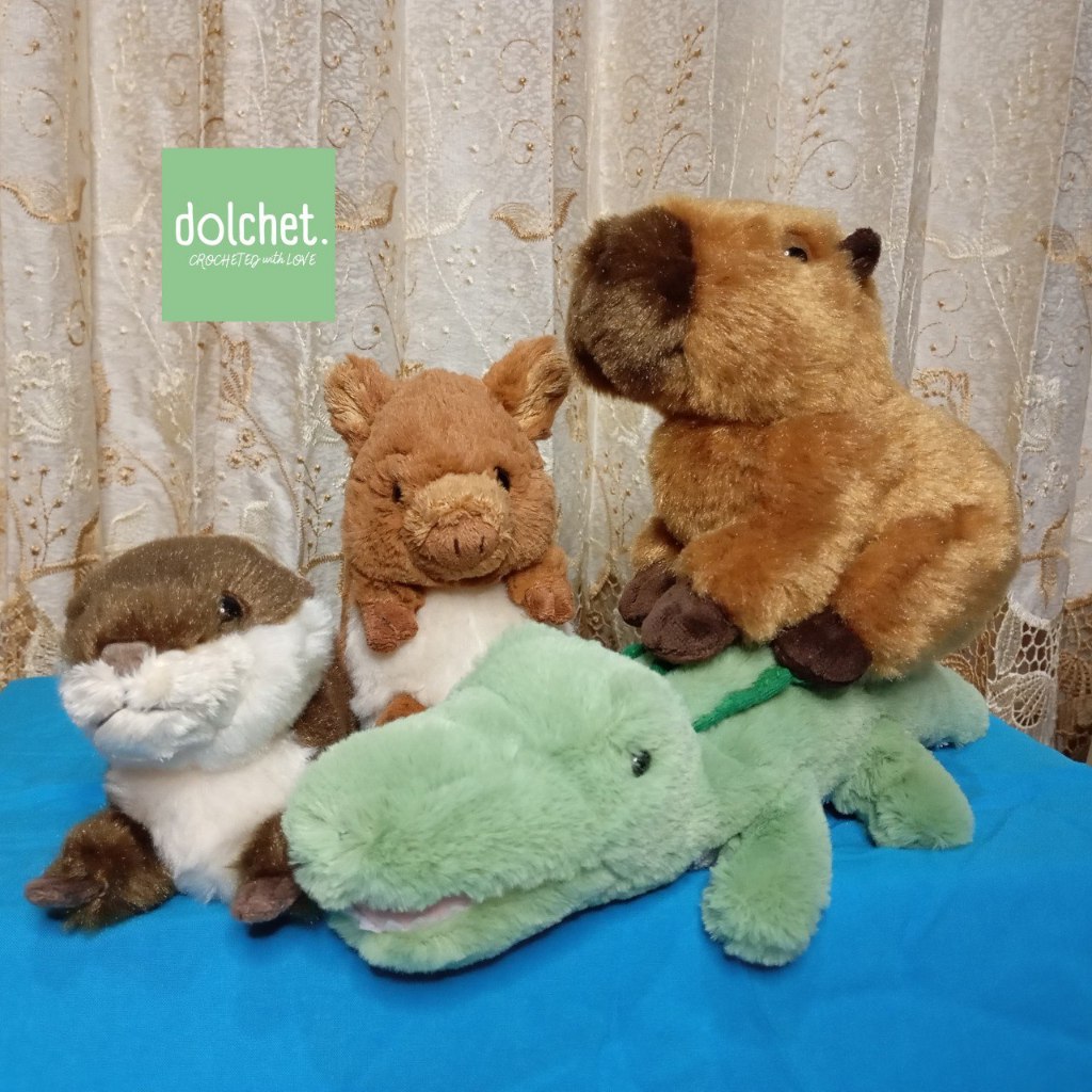 Boneka Capybara Buaya Otter Babi Hutan Boar Musang Ferret Sunlemon Fluffies Premium