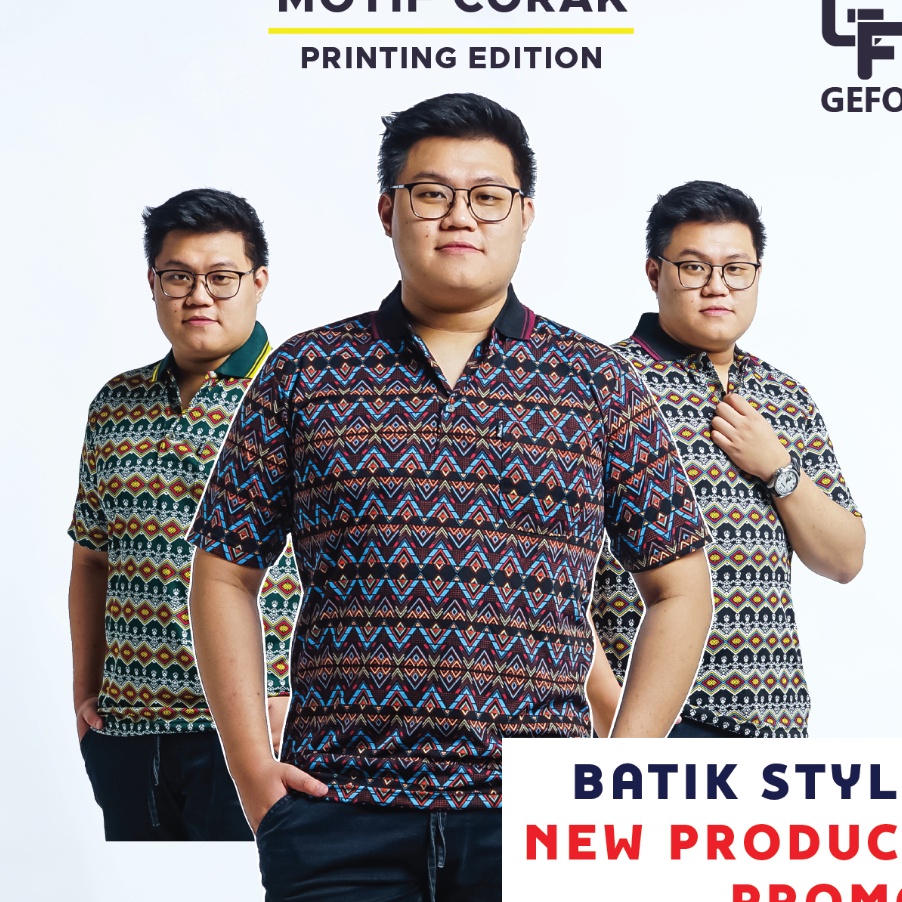 Diskon Gefo  KAOS BATIK PRIA KAOS KERAH PRIA DEWASA KAOS BAPAK BAPAK BERKERAH