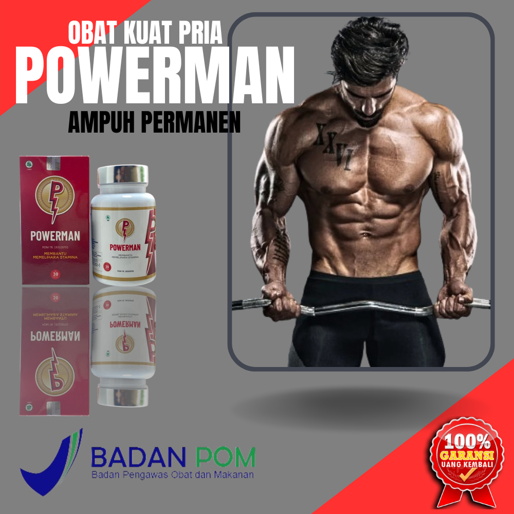 POWERMAN Obat Kuat Pria Tahan Lama Herbal Stamina Pria Terbaik Tahan Lama Paling Ampuh Original