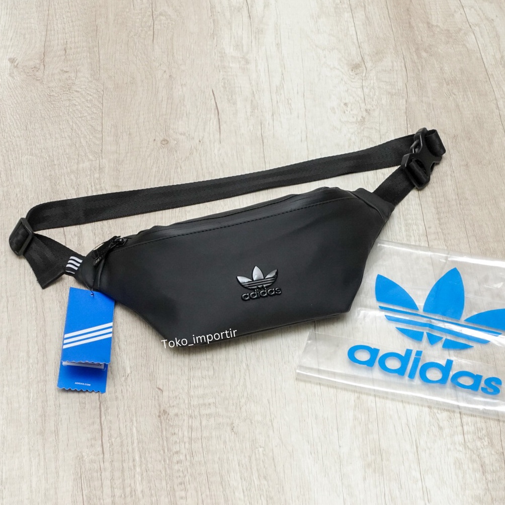 KODE X3Q Waistbag Adidas Leather Mini  Tas Pinggang Pria Mirror Original