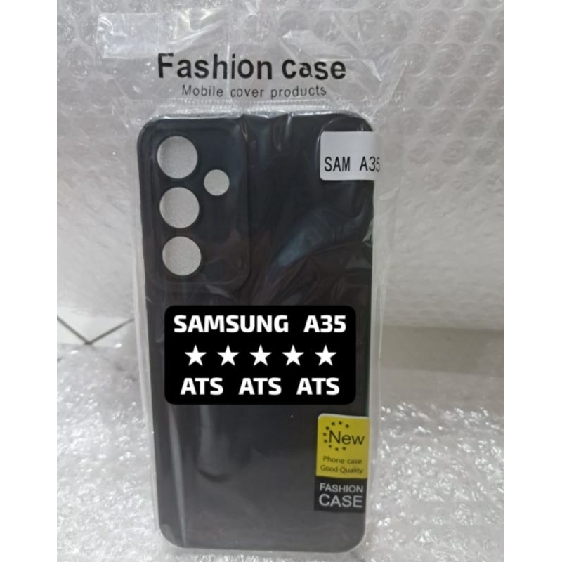 Softcase Macaron Procamera Full Black Samsung A35 Silikon Casing Silicon Samsung A35 Casing Dan Skin Handphone Tipe Samsung A35