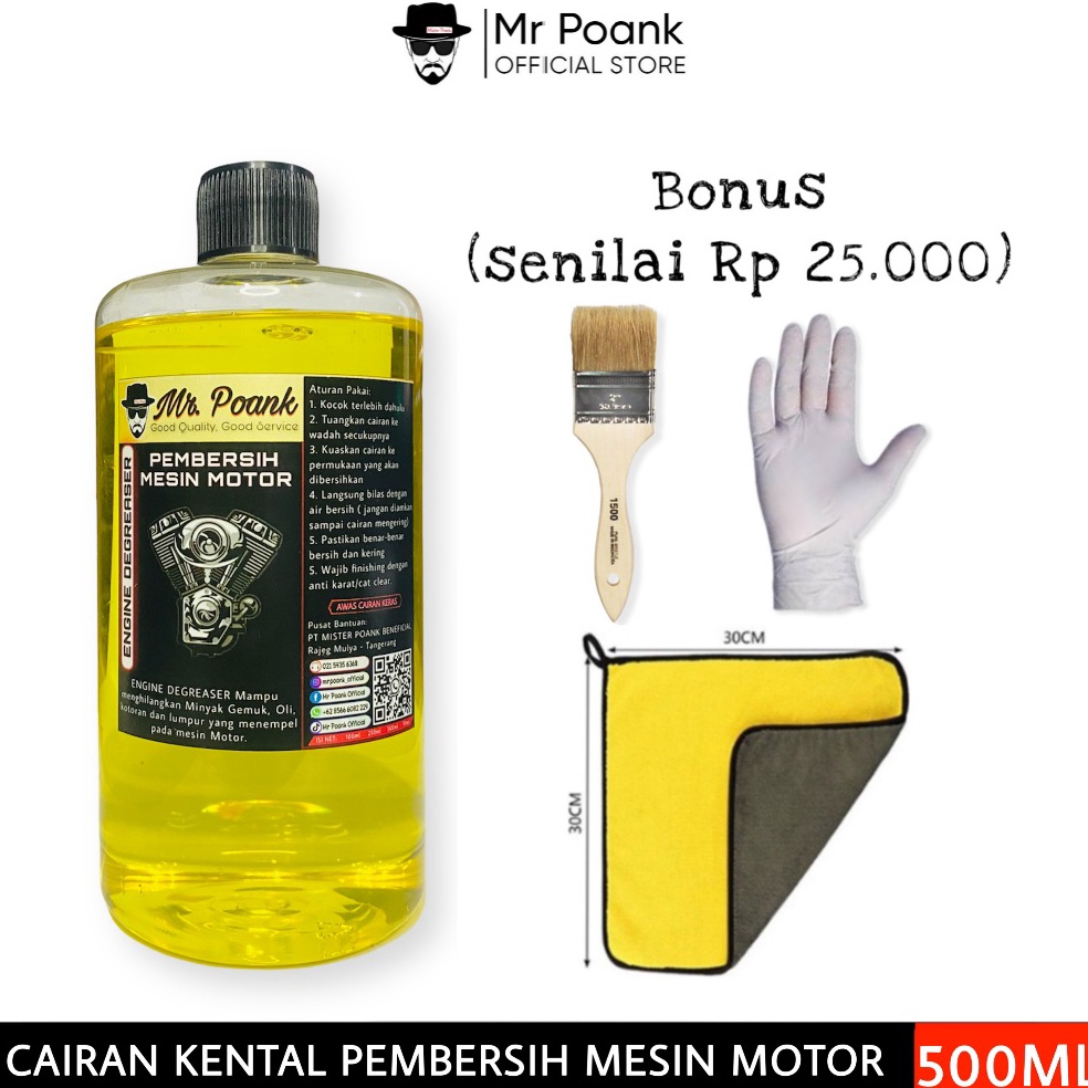 TERLARIS Mr Poank Cairan pembersih Mesin motor menghilangkan Karat Bekas Kotoran Membandel Paling Am