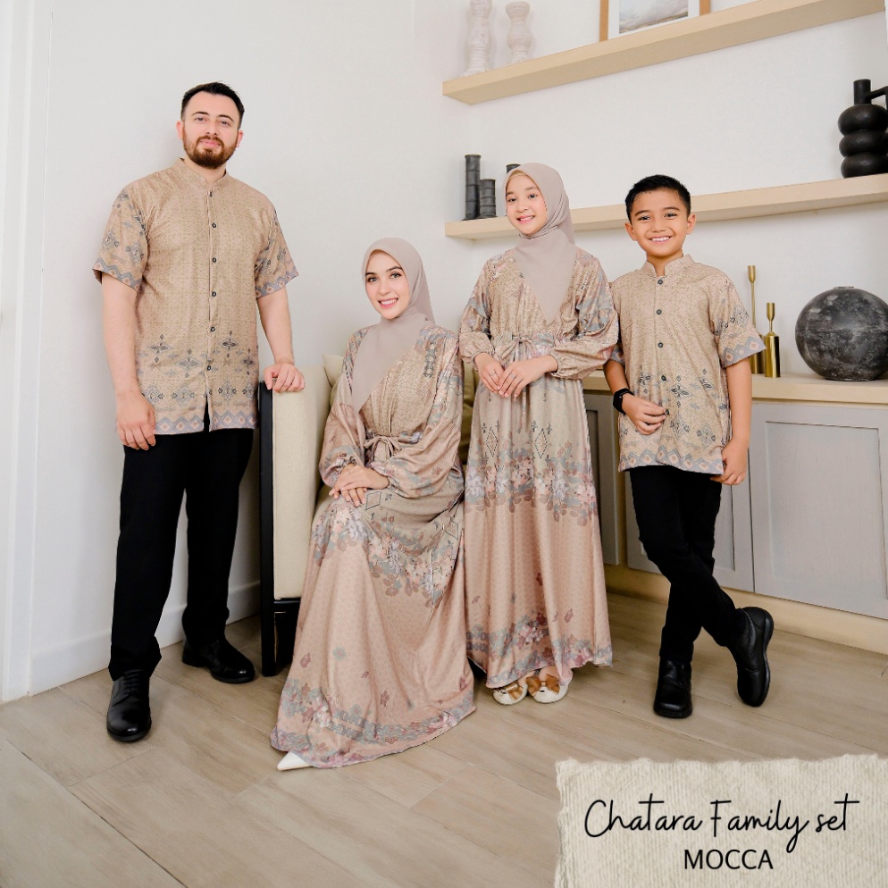 KODE N3Y Hijabwanitacantik  Chatara All Varian Series Family Set  Sarimbit Lebaran  Dress Gamis Baju
