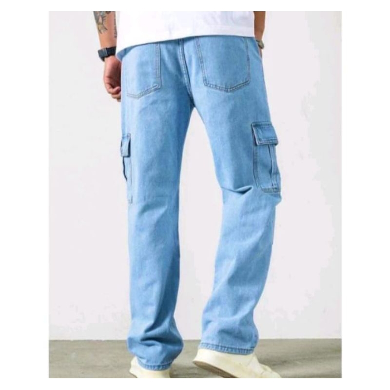 Celana kargo jeans pria- celana baggy pants reguler-celanakargomedium