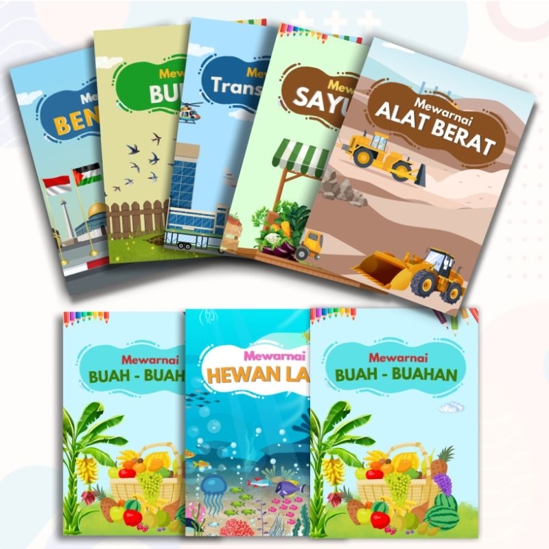 

Coloring book Buku Mewarnai Anak PAUD TK SD Dengan Contoh warna