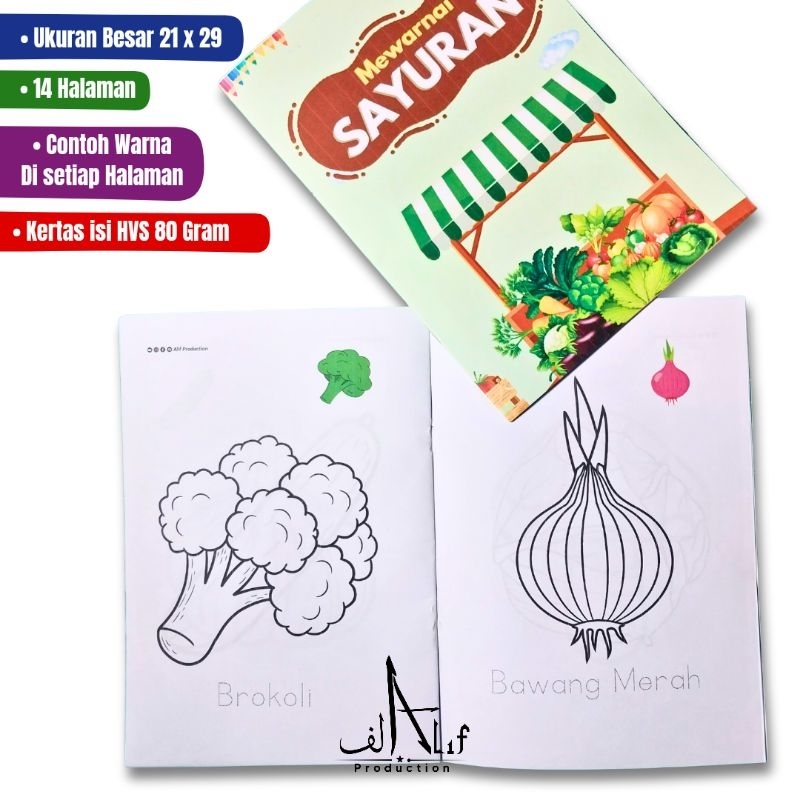 

[Whispers] Coloring book Buku Mewarnai Anak PAUD TK SD Dengan Contoh warna