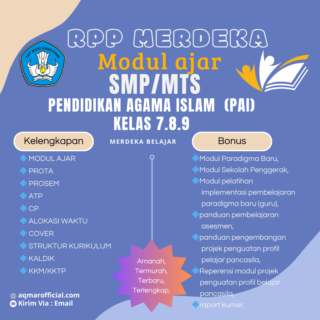 

MODUL AJAR PAI KELAS 7,8,9 SMP/MTS KURIKULUM MERDEKA LENGKAP