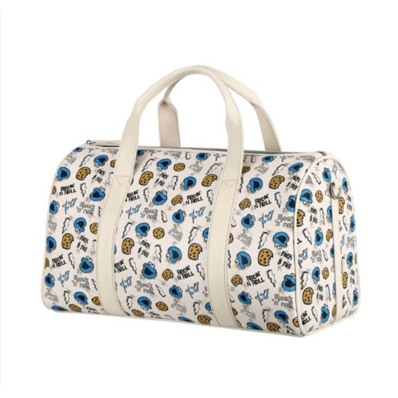 Preloved Tas Duffel Miniso x Sesame Street Putih