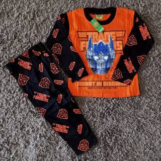 PROMO BAJU SETELAN LAMPU ANAK COWOK SETELAN PANJANG BAJU TRANSFORMER BAJU LED