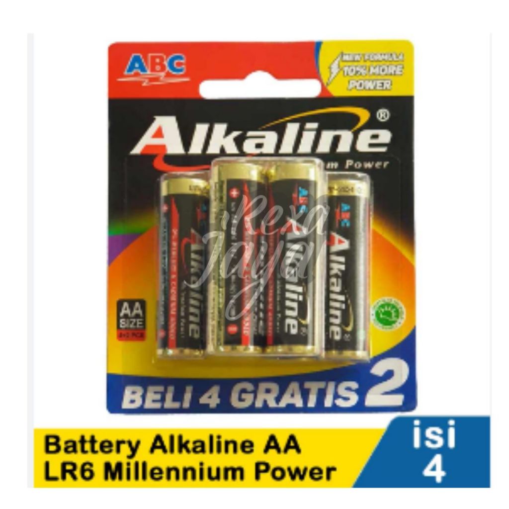 Baterai ABC Alkaline AA 4+2