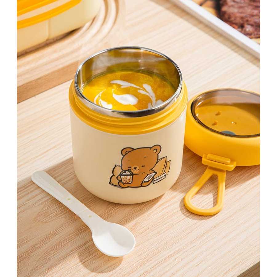 Tivana Home Termos Sup Stainless 2 Tingkat Tedemei / Lunch Box Anti Tumpah Stainless / Tedemei Lunch