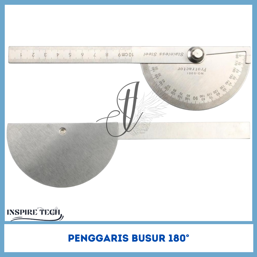 

RB Alat ukur sudut penggaris busur 180 bahan stainless steel
