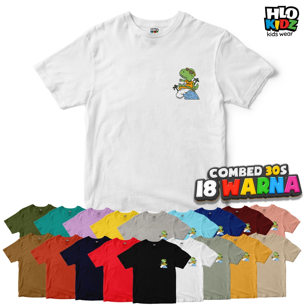 18 WARNA COTTON COMBED 30S BAJU KAOS DISTRO ANAK LAKI LAKI COWOK & PEREMPUAN CEWEK UNISEX LENGAN PEN