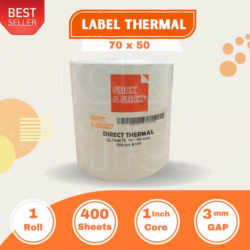 

Label Stiker Thermal Barcode 70 x 50 mm 400 pcs Core 1 inch