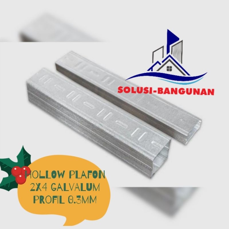 Hollow 2x4 galvalume 03mm/hollow galvalume/hollo/holo/hollow tipis/hollow murah/rangka plafon/rangka