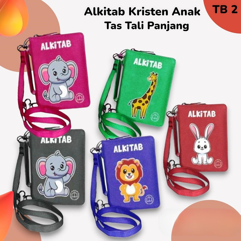 Alkitab Kristen Anak Tas Tali Panjang Sampul Gambar Binatang Lucu TB2 034 Zoo