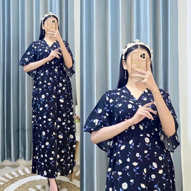 BAJU DASTER DRESS KIMONO PIYAMA KAREEN SERUT DADA TIDUR REMAJA WANITA TALI SAMPING KANAN KIRI BUSUI 