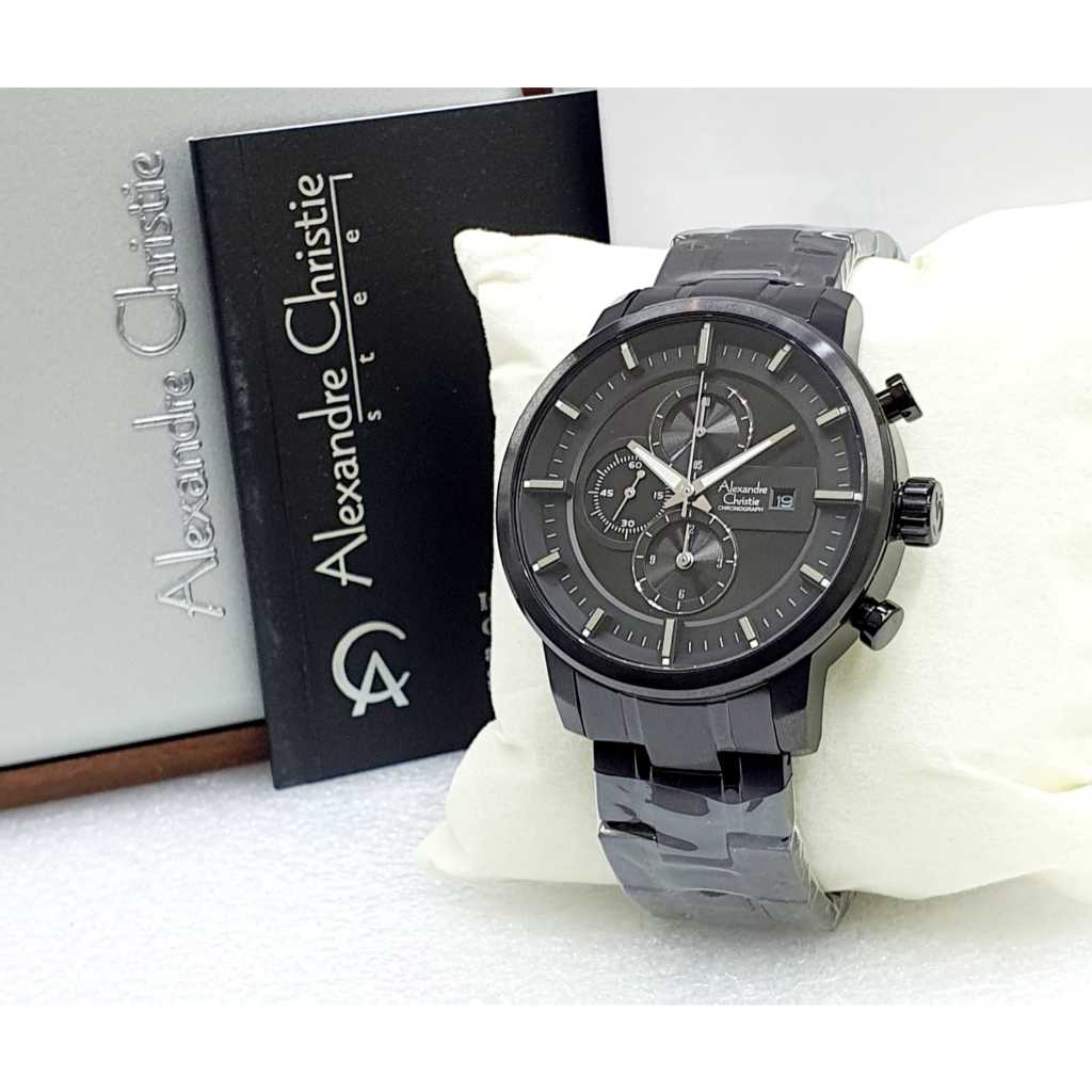 JAM TANGAN ORIGINAL AC ALEXANDRE CHRISTIE FASHION PRIA STRAP RANTAI