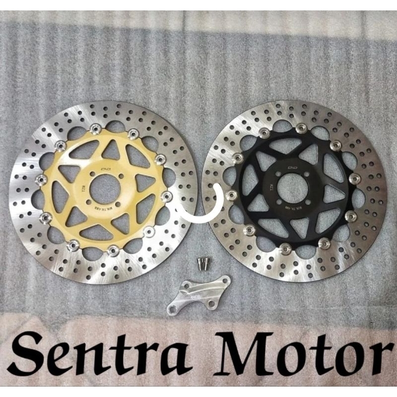 piringan cakram depan for satria 2tak/disc depan satria 2tak merk axio assio TZM 300 mm floating