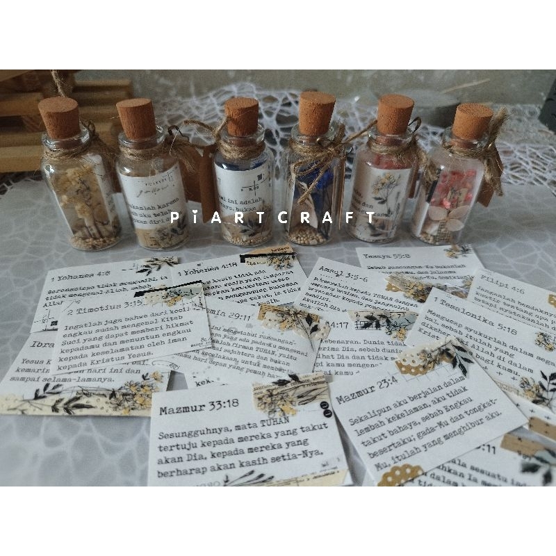 Souvenir Botol Ayat Alkitab Custom (1) (bisa di shake) - suvenir Natal | Paskah | ulang tahun komuni