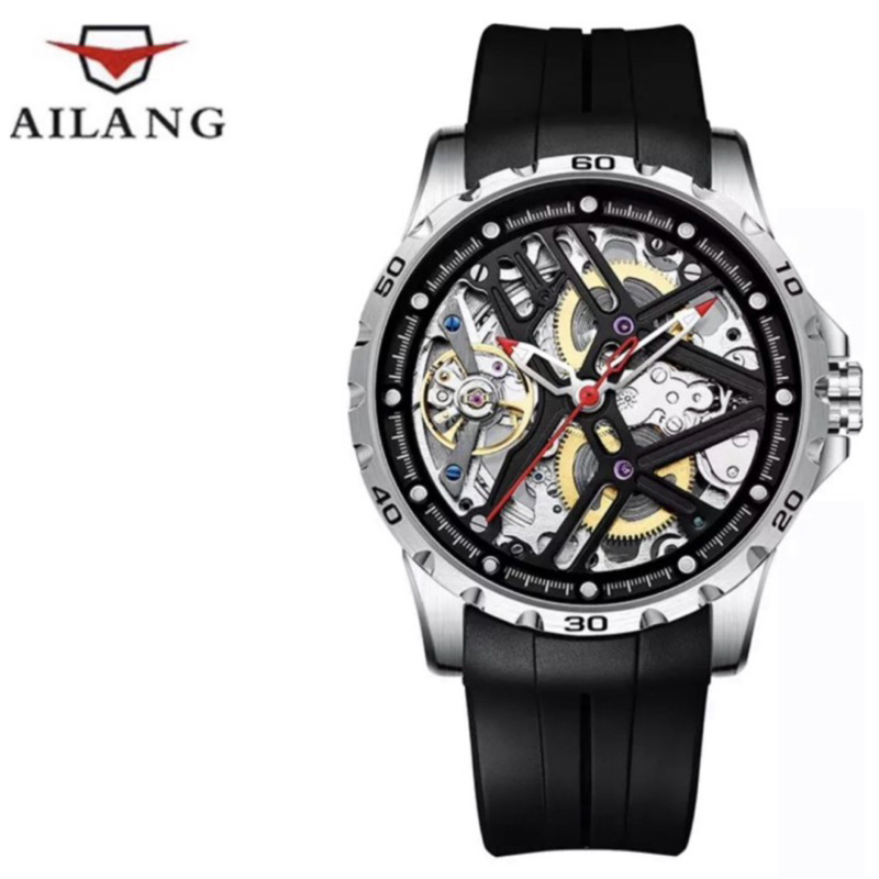 Ailang Skeleton Automatic - Jam Homage Roger Dubu1s Excal1bur Rubber No Date Domed