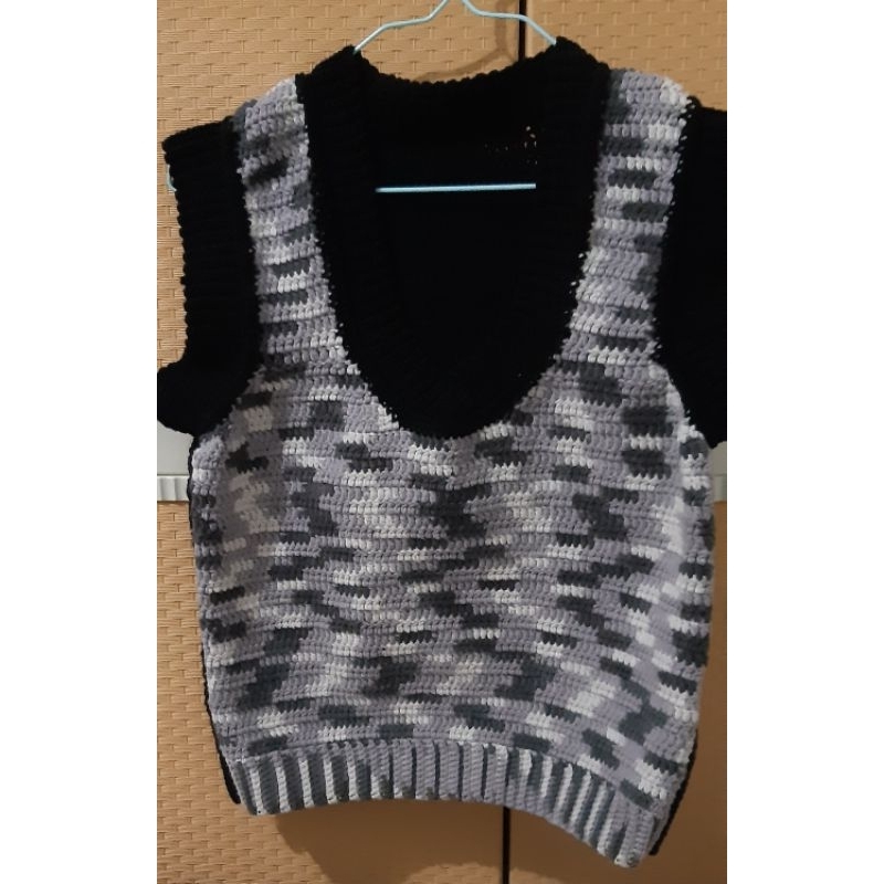 VEST RAJUT CUSTOM / BAJU RAJUT MOTIF