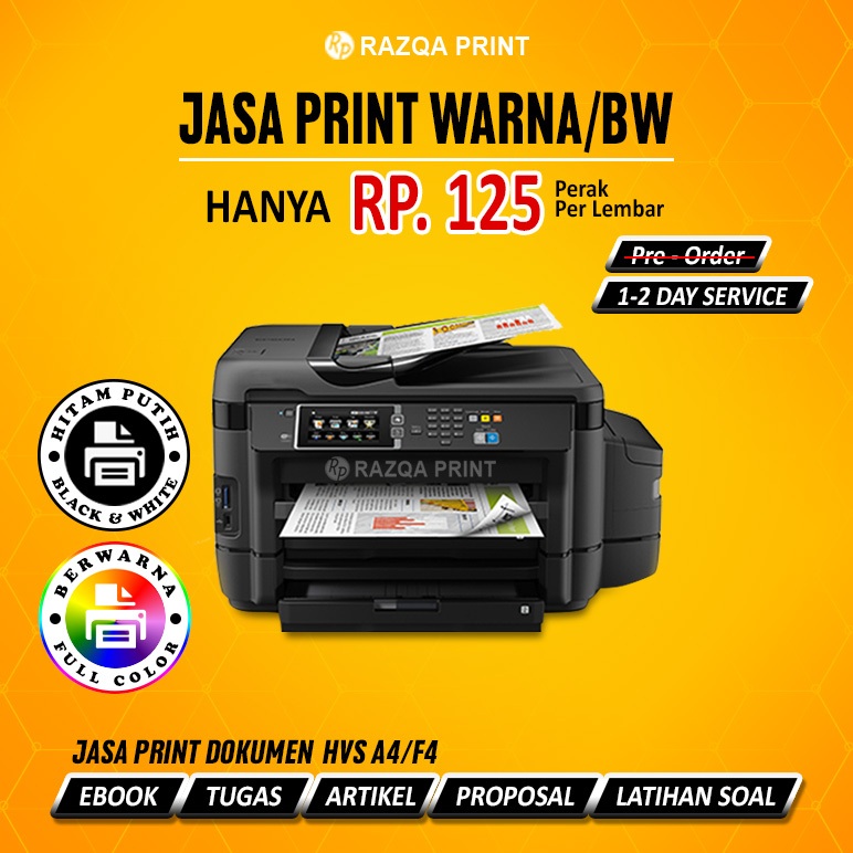 Print Warna Kertas HVS A4/A5/F4 | Print e book Print Tugas Makalah Jasa Print Buku Print Hitam Putih