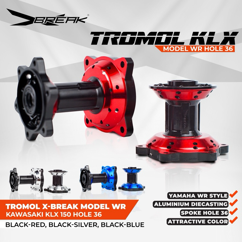 TROMOL KLX XBREAK MODEL YAMAHA WR HOLE 36 Black