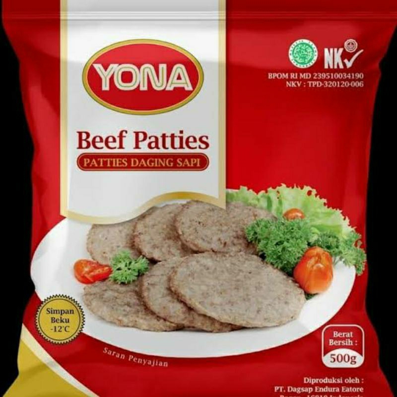 

YONA BEEF PATTIES 500gr