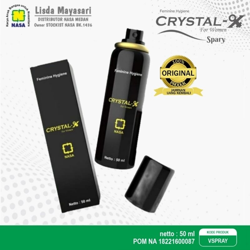 CRYSTAL-X SPRAY Asli Original Ori NASA Official VSPRAY Crystal X V SPRAY Cristal kristal krystal Amp