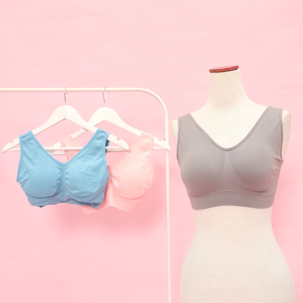 SALE Genie Bra Wanita Tanpa Kawat isi 3 Pcs  BH Sport Push up Busa Tanpa tali Jumbo y Menyusui  Beha