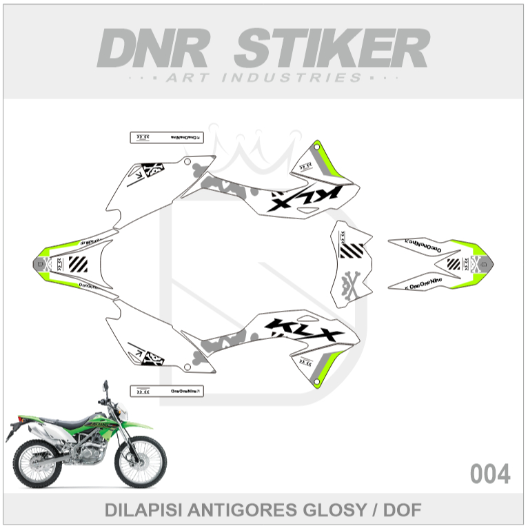 STIKER KLX 150 BF (004) STRIPPING KAWASAKI G/SE EXTREME 2016 2017 2018 2019 2020 2021 2022 DECAL DEK