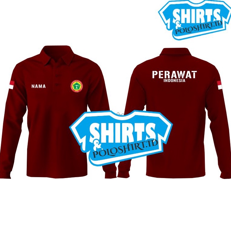 Paling Dicari Kaos Kerah  POLOSHIRT  KAOS POLO PPNI PERAWAT LENGAN PANJANG  KAOS KERAH PERAWAT LENGA