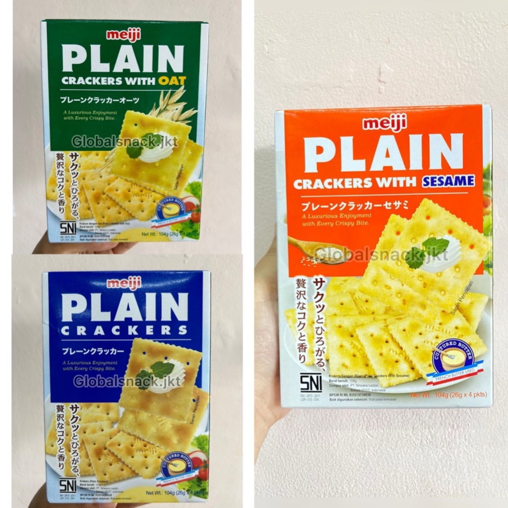 

MEIJI PLAIN CRACKERS WITH OAT / PLAIN CRACKER ORIGINAL JEPANG