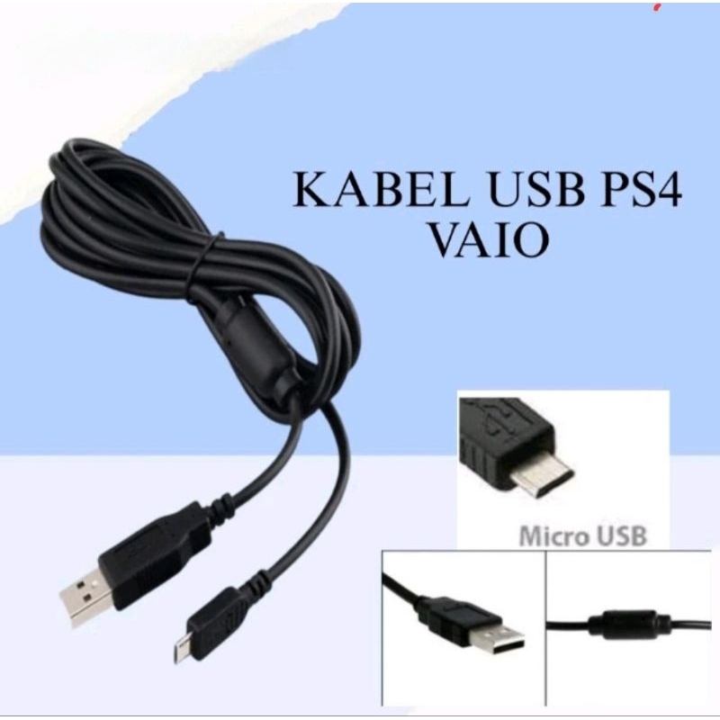 KABEL USB STIK PS4 DAN HP KABEL CHARGE STIK PS4 VAIO KABEL CHARGER STIK PS4  KABEL CHAS STIK PS4 VAI