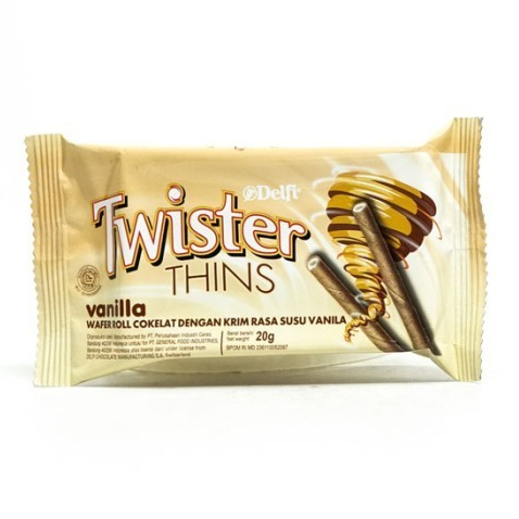 

delfi twister thins vanilla 15gr - twister wafer roll vanilla - twister thins vanilla