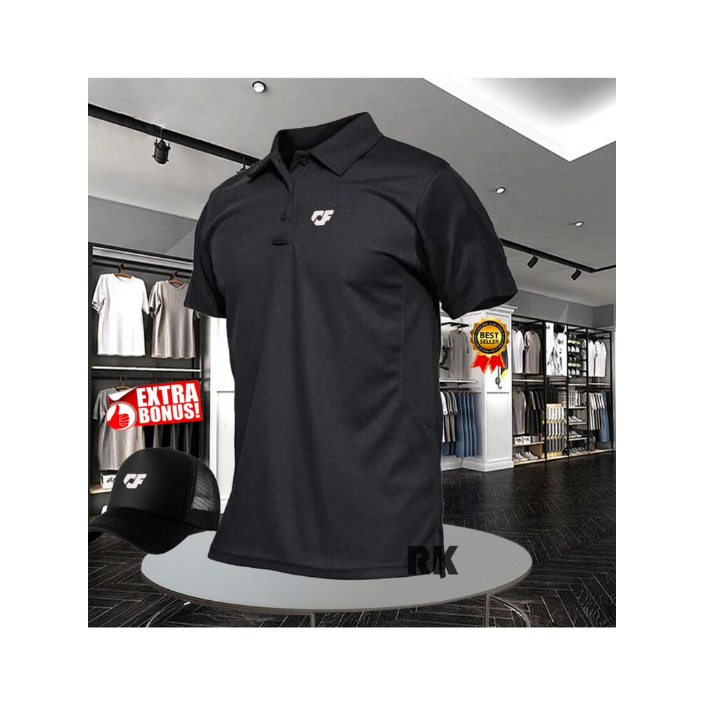TERBARU Gratis topi///POLO Shirt  KAOS POLO PRIA/WANITA POLO CF Texs White//Kaos Kerah Polo Shirt Co