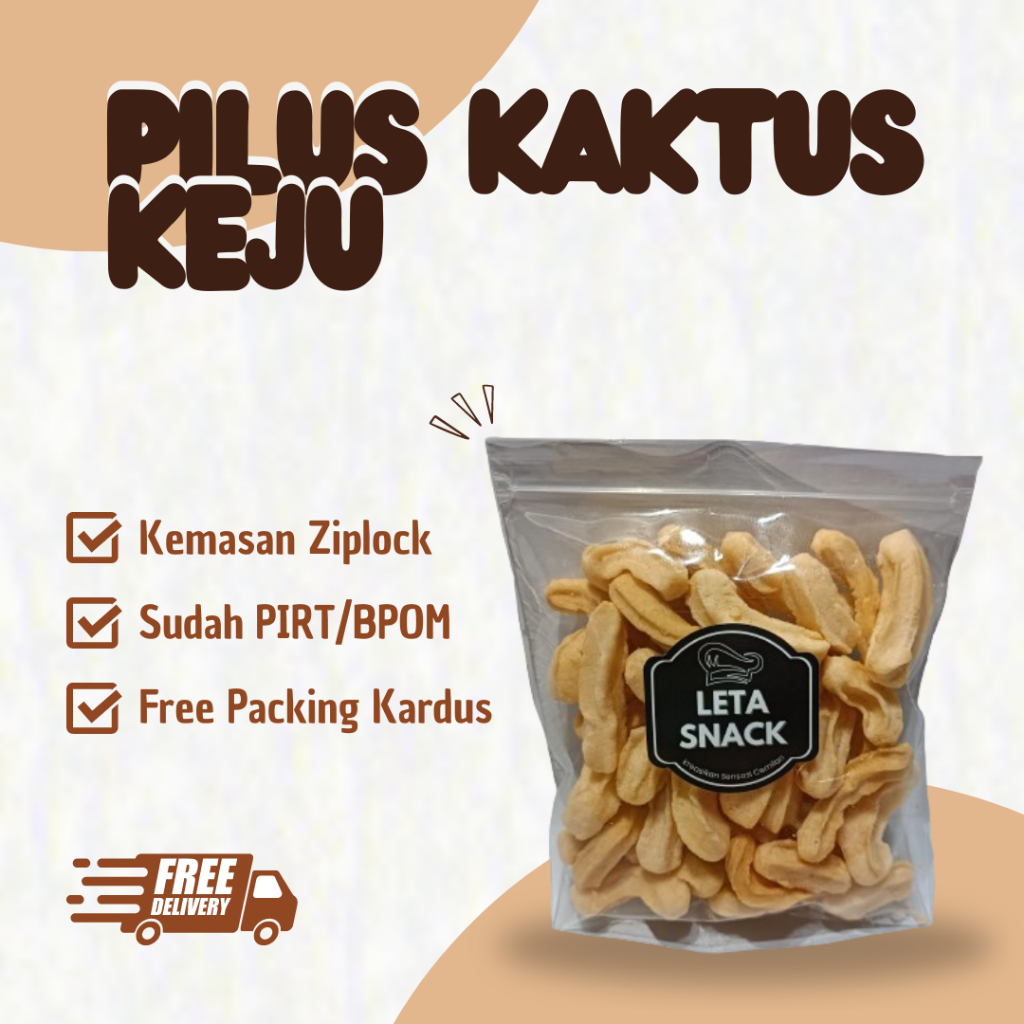 

[LETA SNACK] Pilus Kaktus 500 gram / Kerupuk Kaktus / Kerupuk Kecipir /Pilus Keju / Cemilan Murah